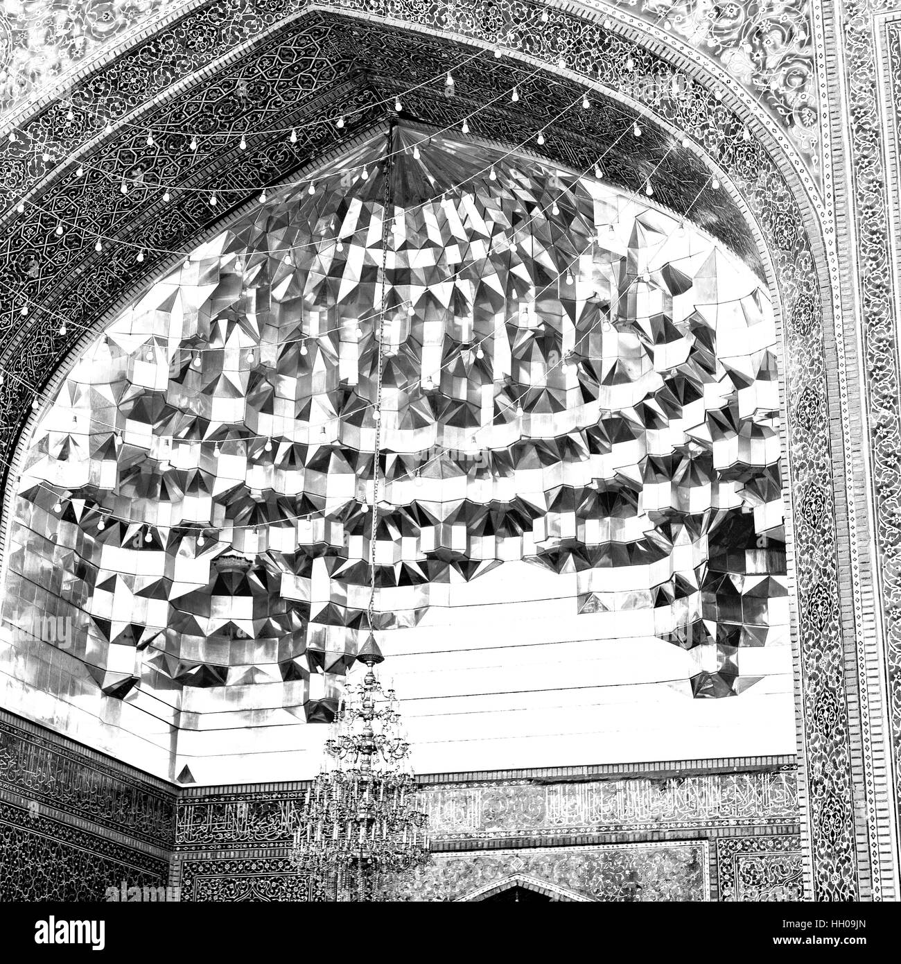 Flou dans l'Iran et l'ancienne religion mosquée architecture perse Banque D'Images