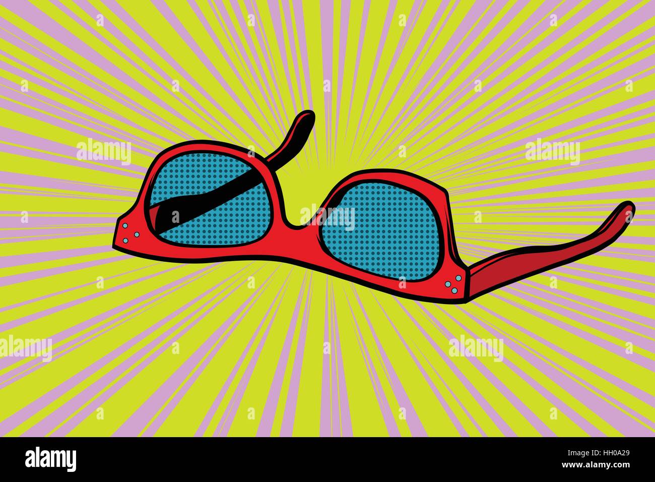 Womens lunettes rouge Illustration de Vecteur
