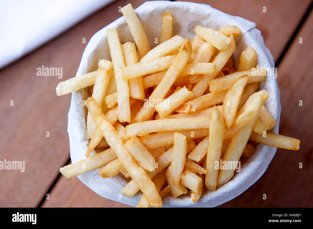 Pommes frites d'or prêt à être mangé Banque D'Images