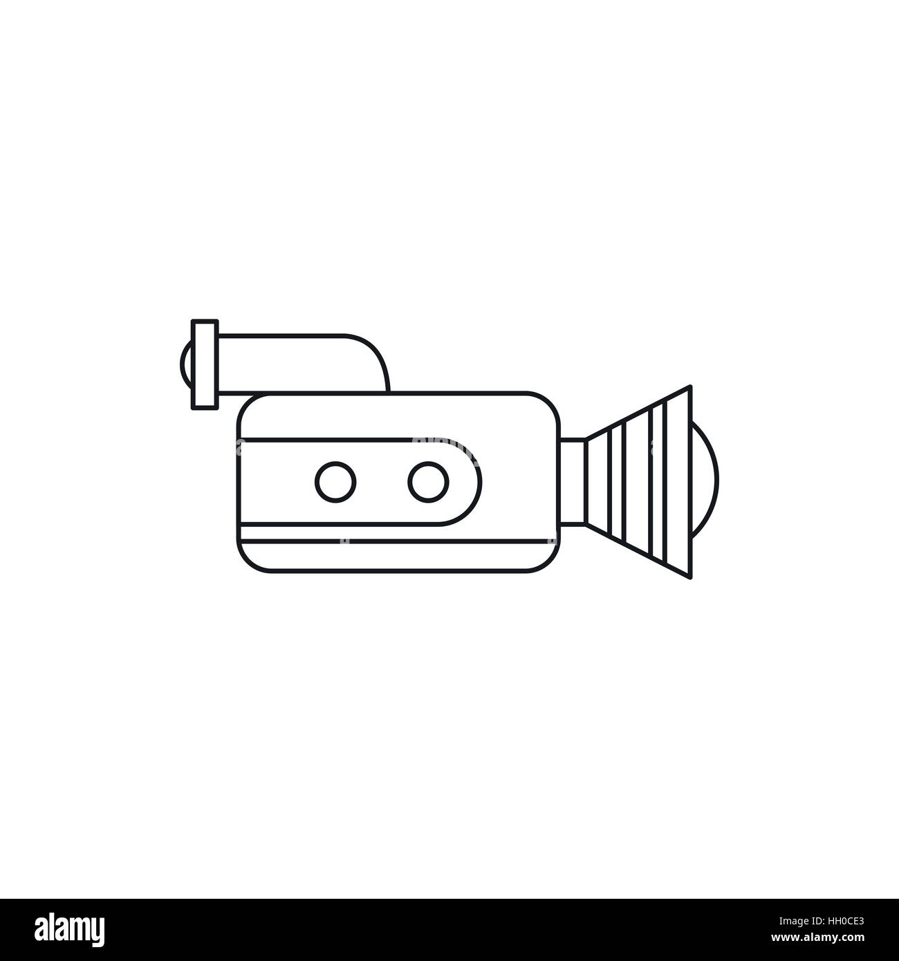 Camescope vidéo avec l'icône de cassette vidéo Illustration de Vecteur