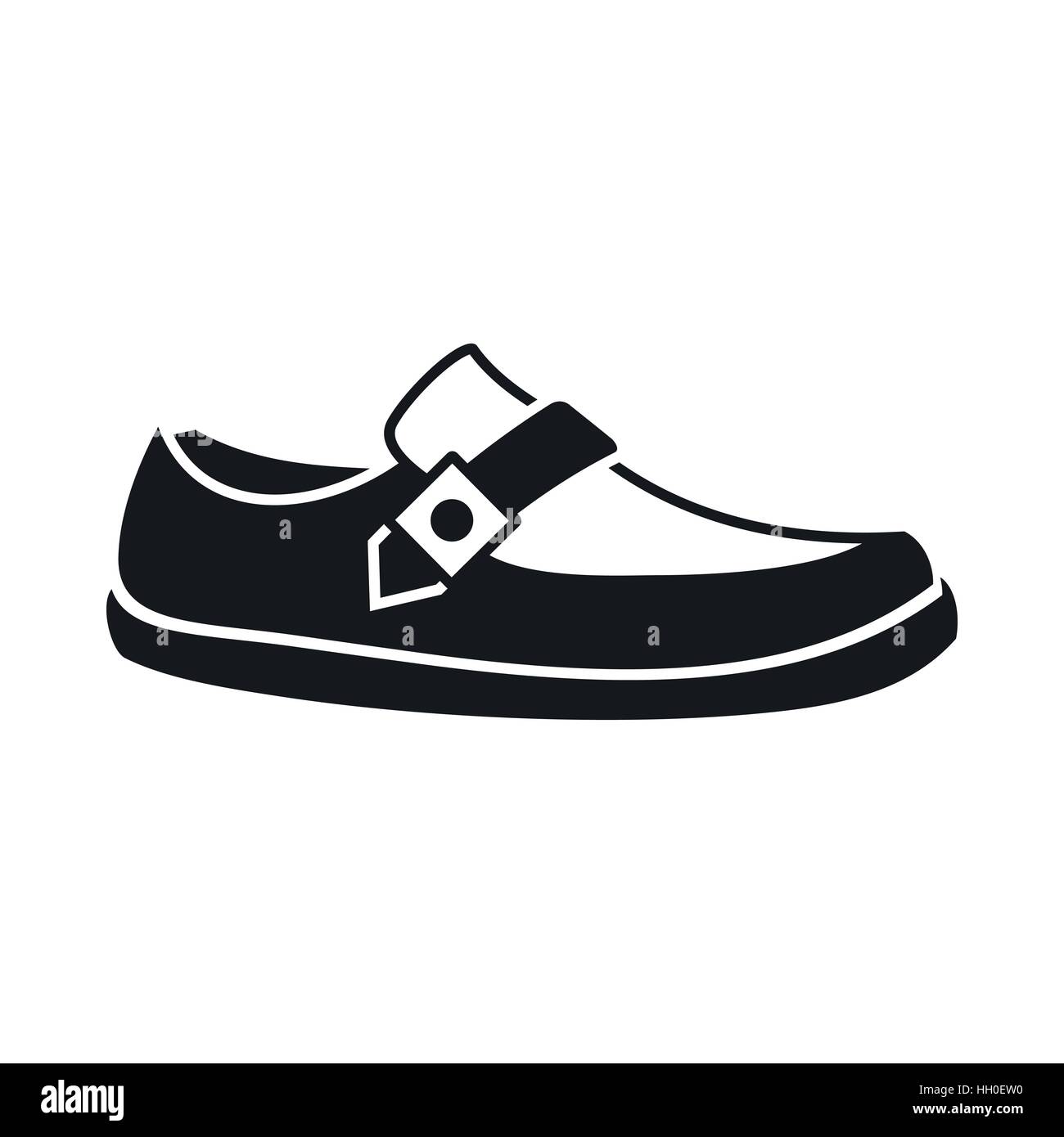 Mocassins Hommes, icône de style simple. Illustration de Vecteur