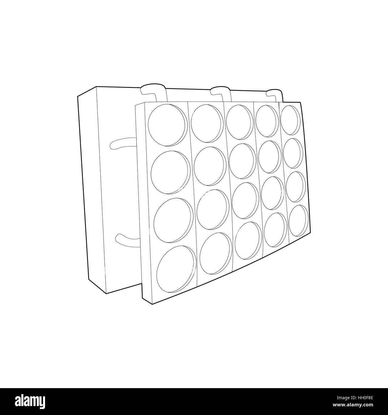 Feux de début de course en style du contour, icône Illustration de Vecteur