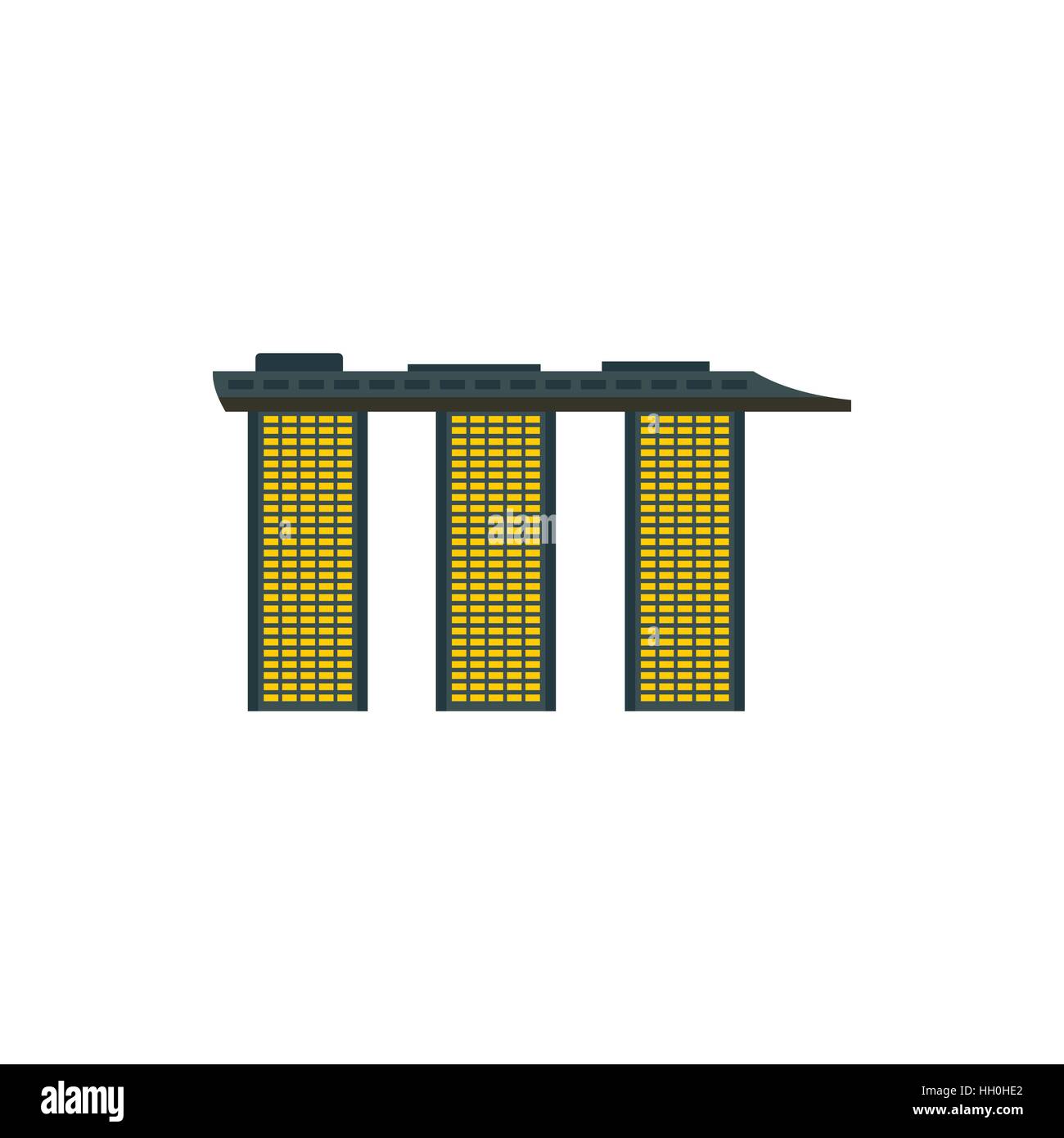 Marina Bay Sands Hotel, icône de Singapour Illustration de Vecteur