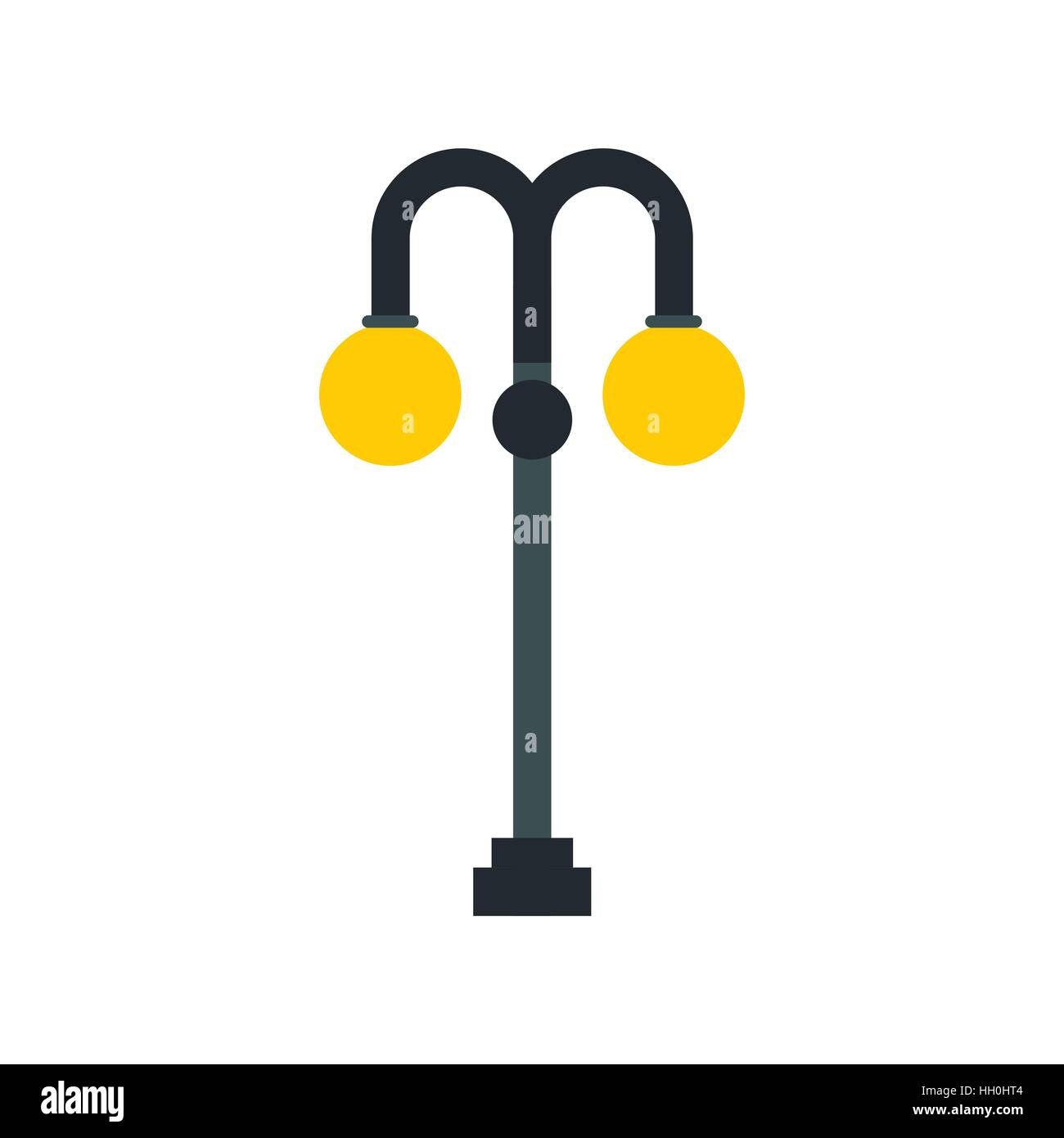 Pôle de lumière dans l'icône de style plat Illustration de Vecteur