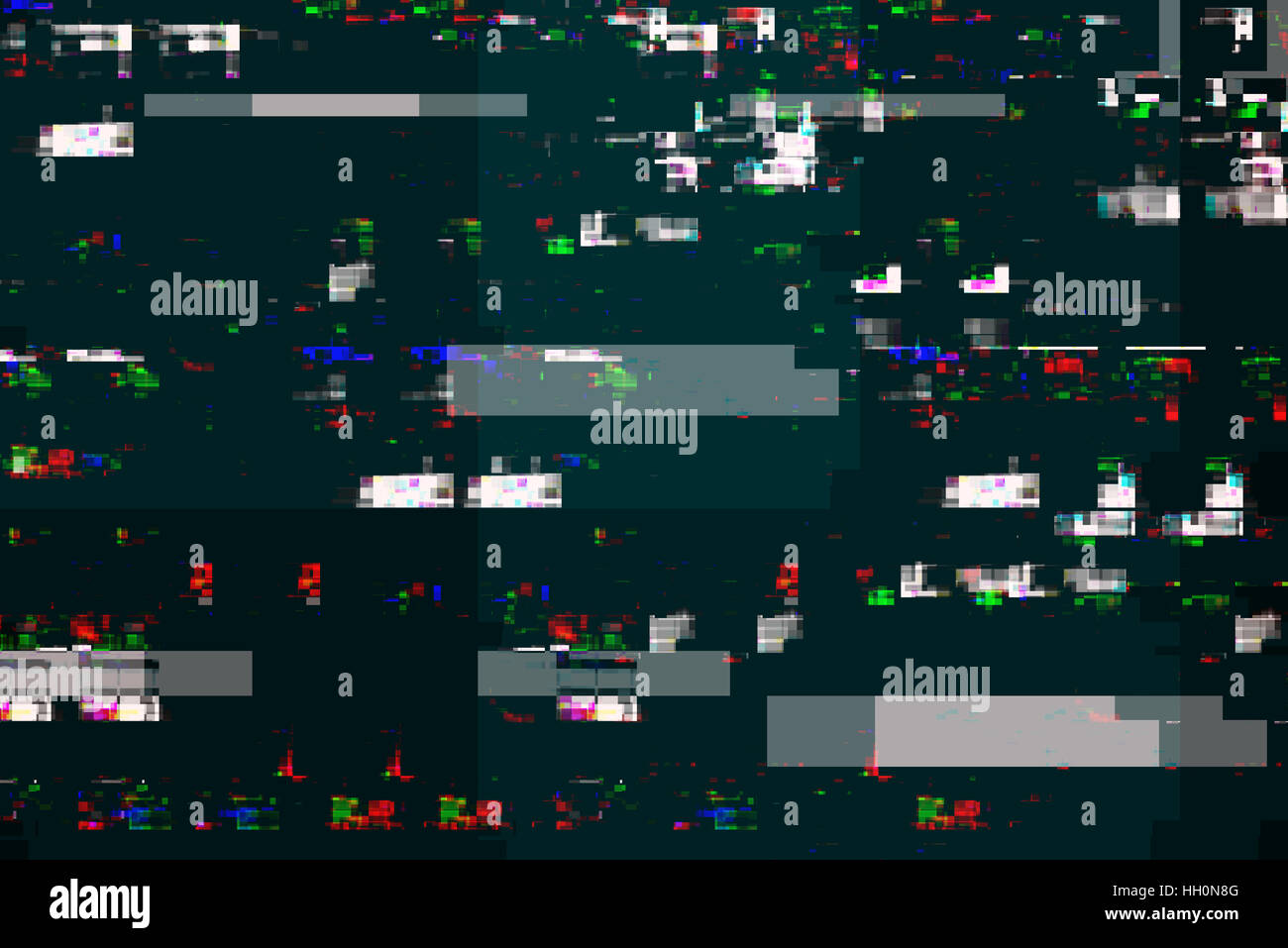 Les dégâts de la télévision numérique, la télévision diffusée glitch, abstract technology background Banque D'Images