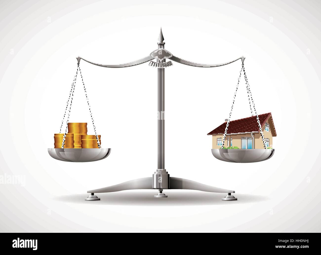 Logo - immobilier - concept Balances Illustration de Vecteur