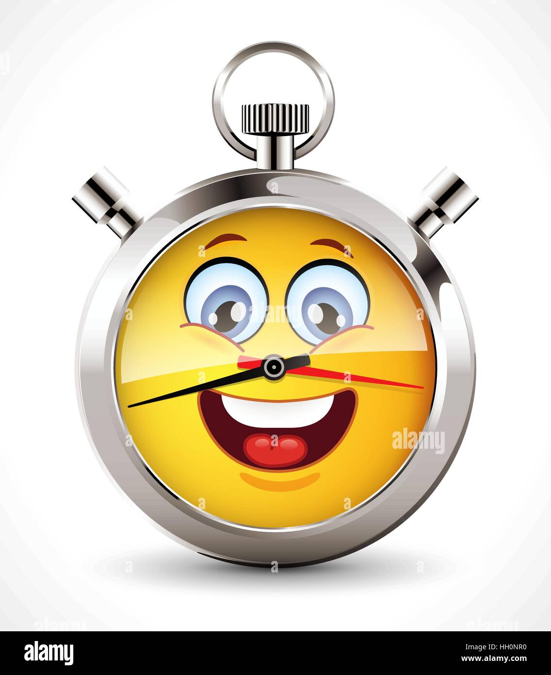 Smiley clock Banque d'images vectorielles - Alamy