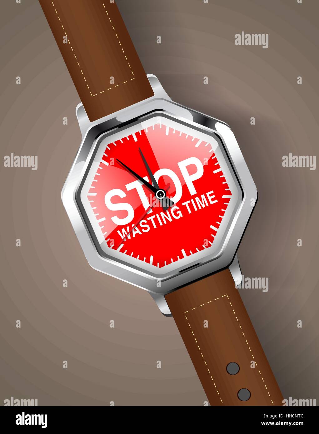 Chronomètre - arrêter de perdre du temps Illustration de Vecteur