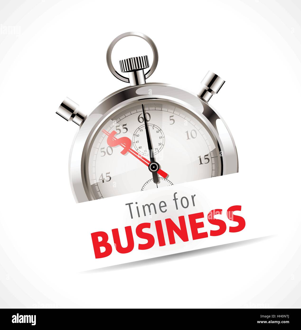 Chronomètre - time for business Illustration de Vecteur