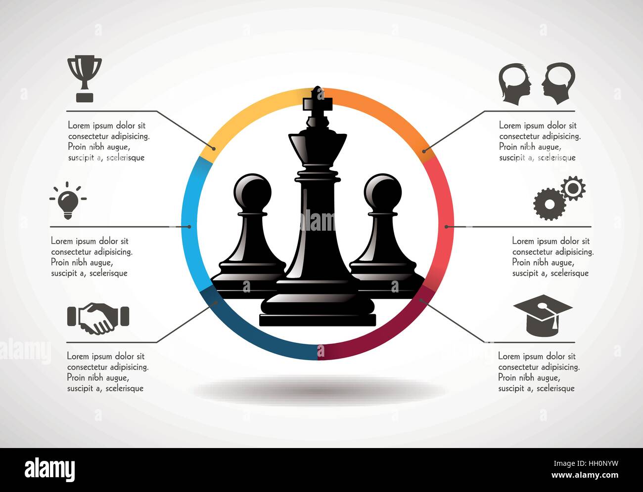 Chess - concept stratégie de croissance. Illustration de Vecteur