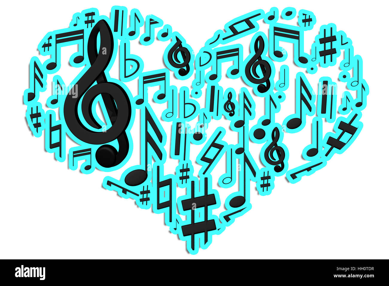 coeur bleu marine Banque D'Images