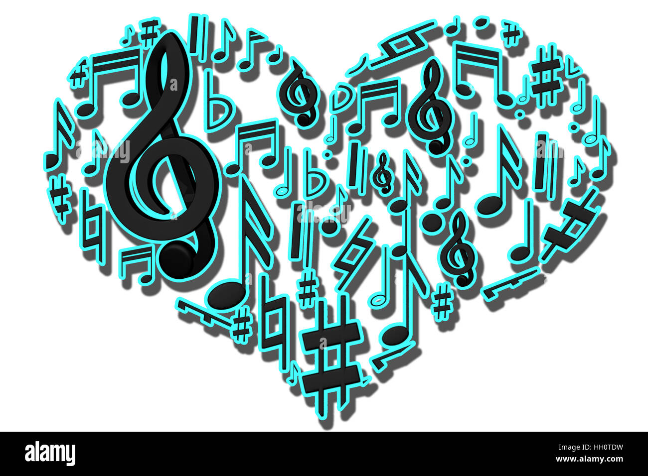 coeur bleu marine Banque D'Images