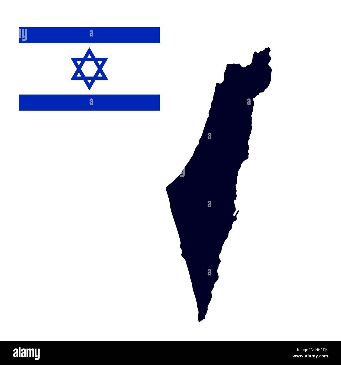 Israël site peint dans la couleur du drapeau Illustration de Vecteur