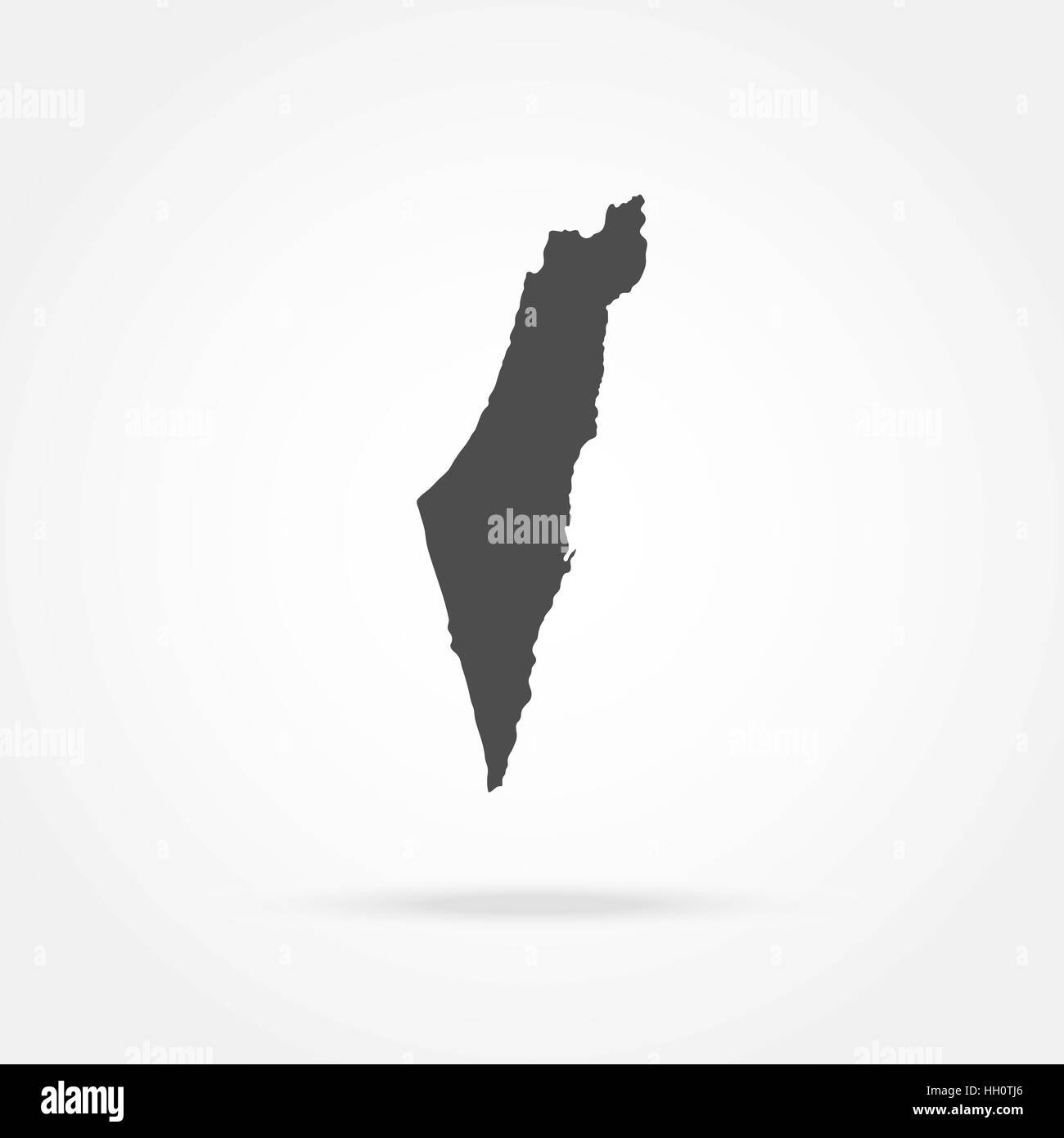 Carte d’Israël Illustration de Vecteur