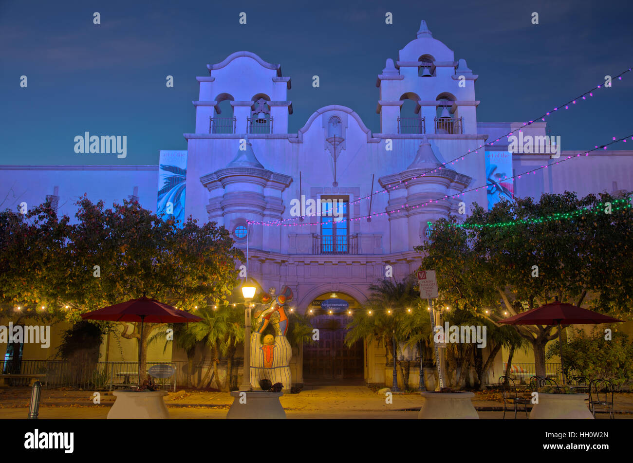 Balboa Park la nuit. Banque D'Images