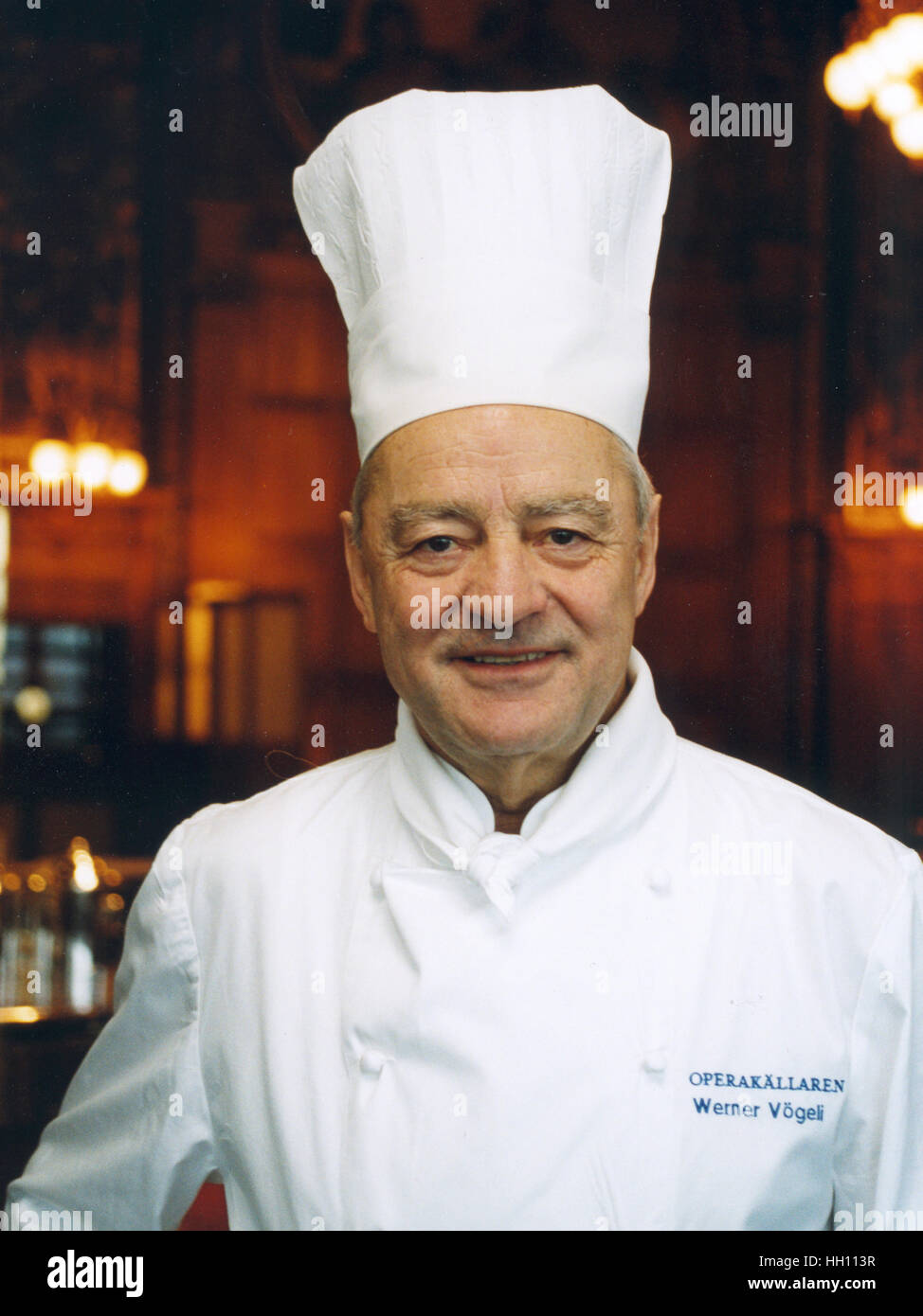 WERNER VÖGELI Chef suédois le président d'honneur, au Club des chefs des Chefs et Chef royal pour le tribunal suédois 1980-1999s Banque D'Images