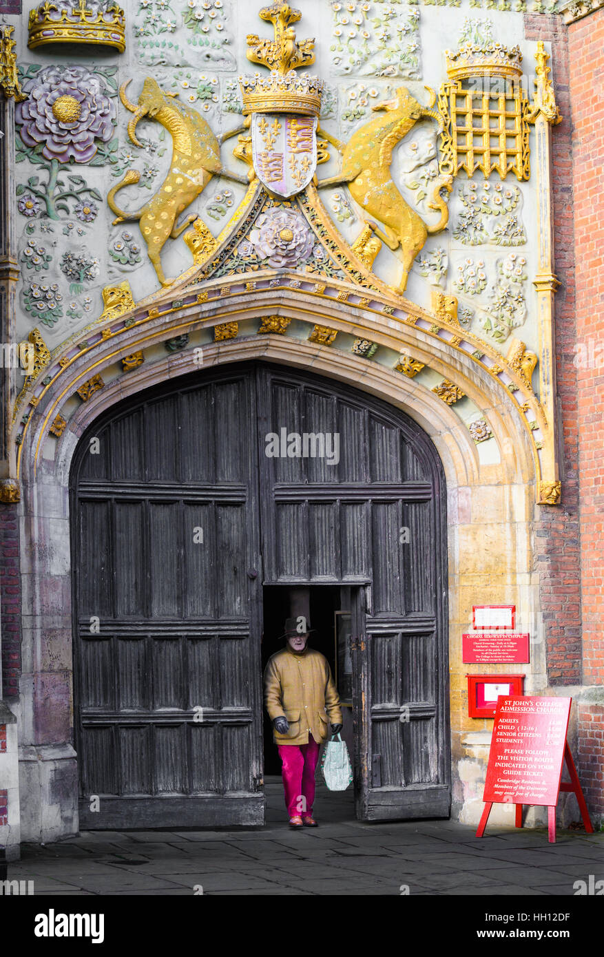 St John's College à l'université de Cambridge, Angleterre. Banque D'Images