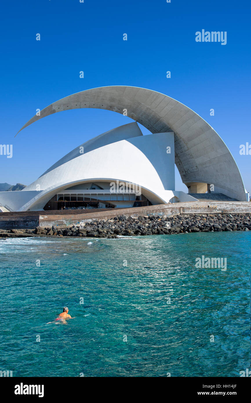 L'Auditorio de Tenerife conçue par Santiago Calatrava à Santa Cruz de Ténérife Banque D'Images