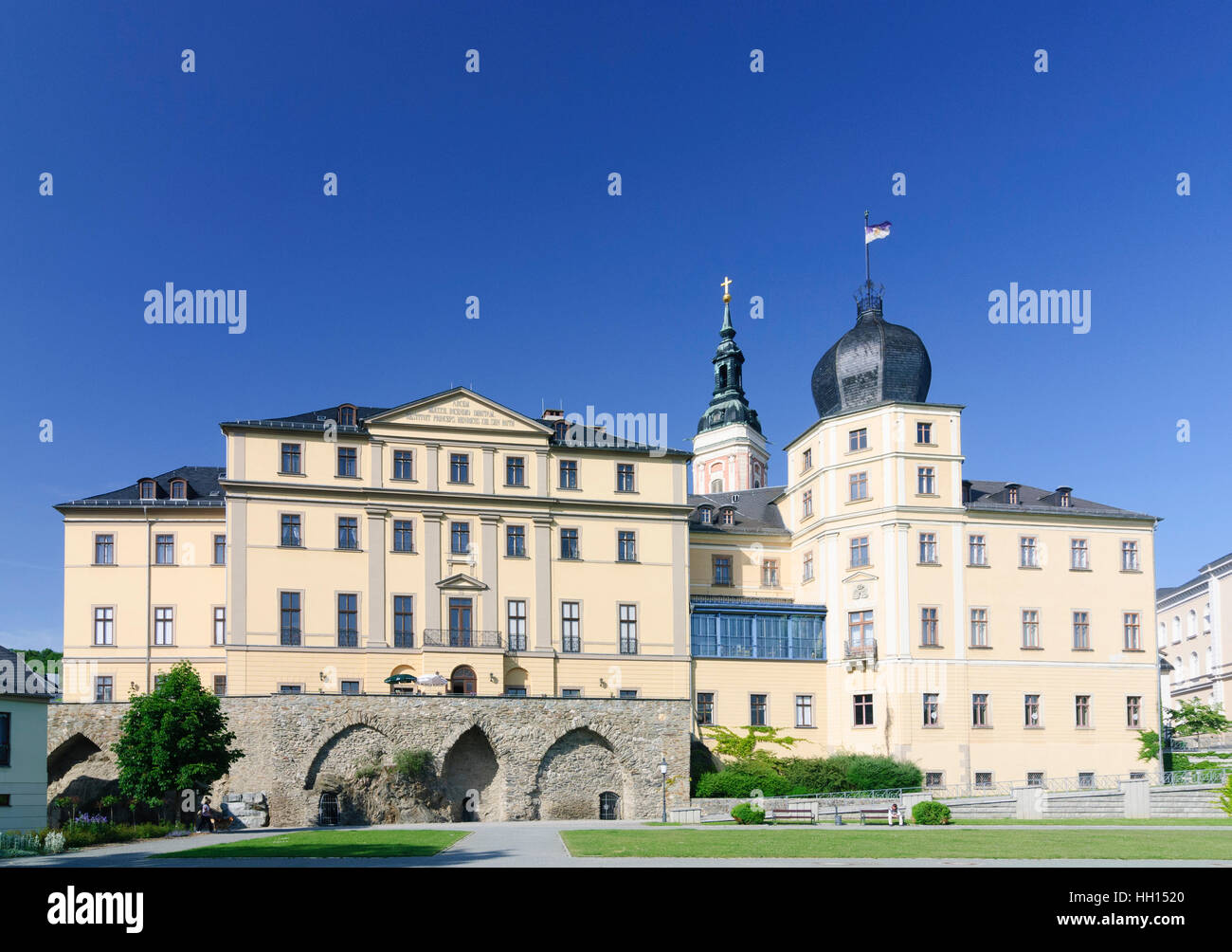 Greiz : château inférieur, Vogtland, Thüringen, Thuringe, Allemagne Banque D'Images