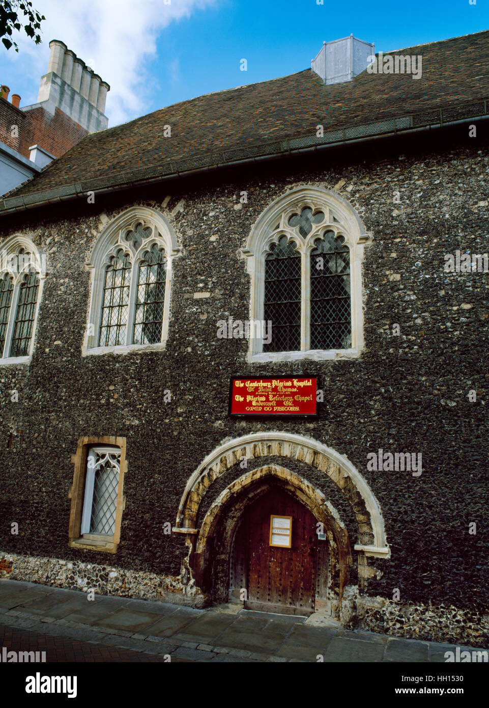 Eastbridge Hôpital de Saint Thomas le Martyr, Canterbury : chapelle & auberge pour pèlerins fondé 1180 et agrandie dans les années 1500. Banque D'Images