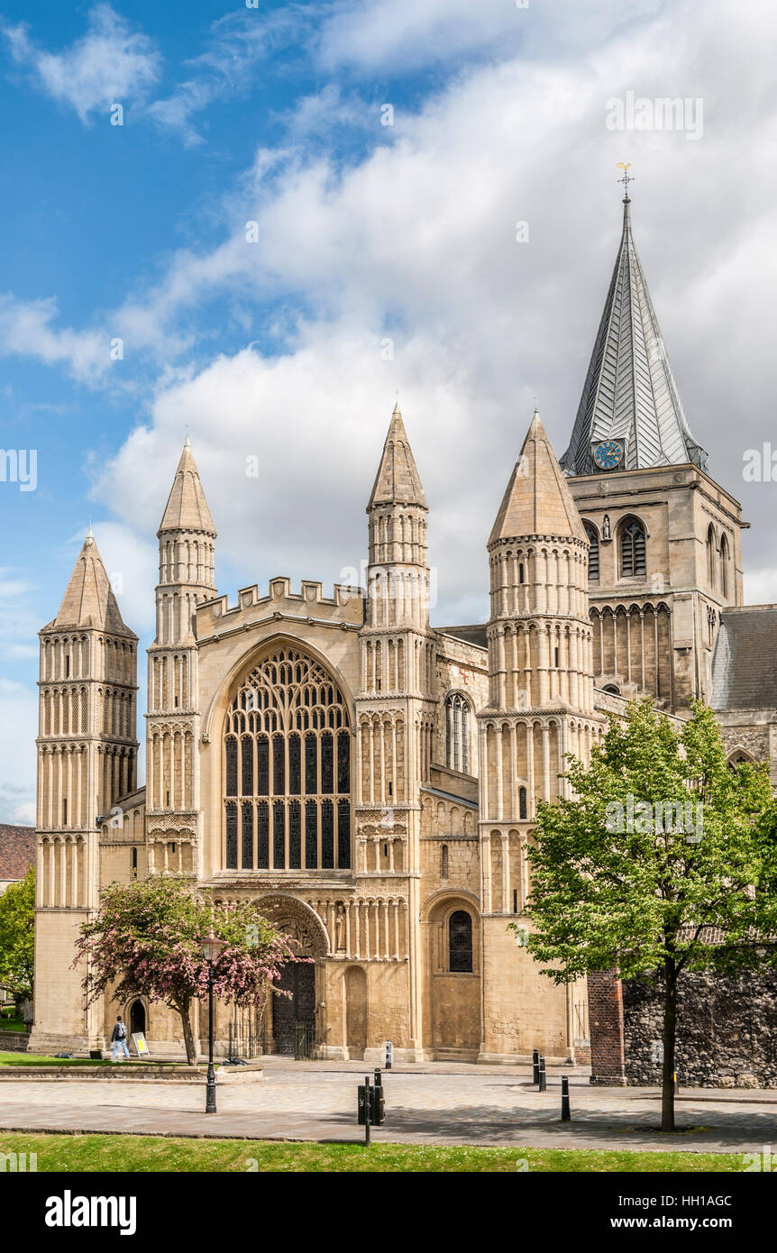 La Cathédrale de Rochester dans le sud-est de l'Angleterre. Banque D'Images