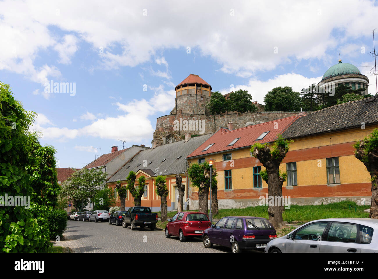 Esztergom (Gran) : château, église, basilique , Komarom-Esztergom, Hongrie Banque D'Images