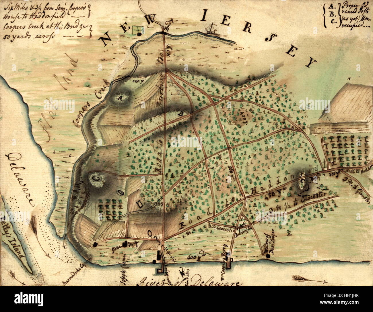 Plan de New Jersey Banque D'Images