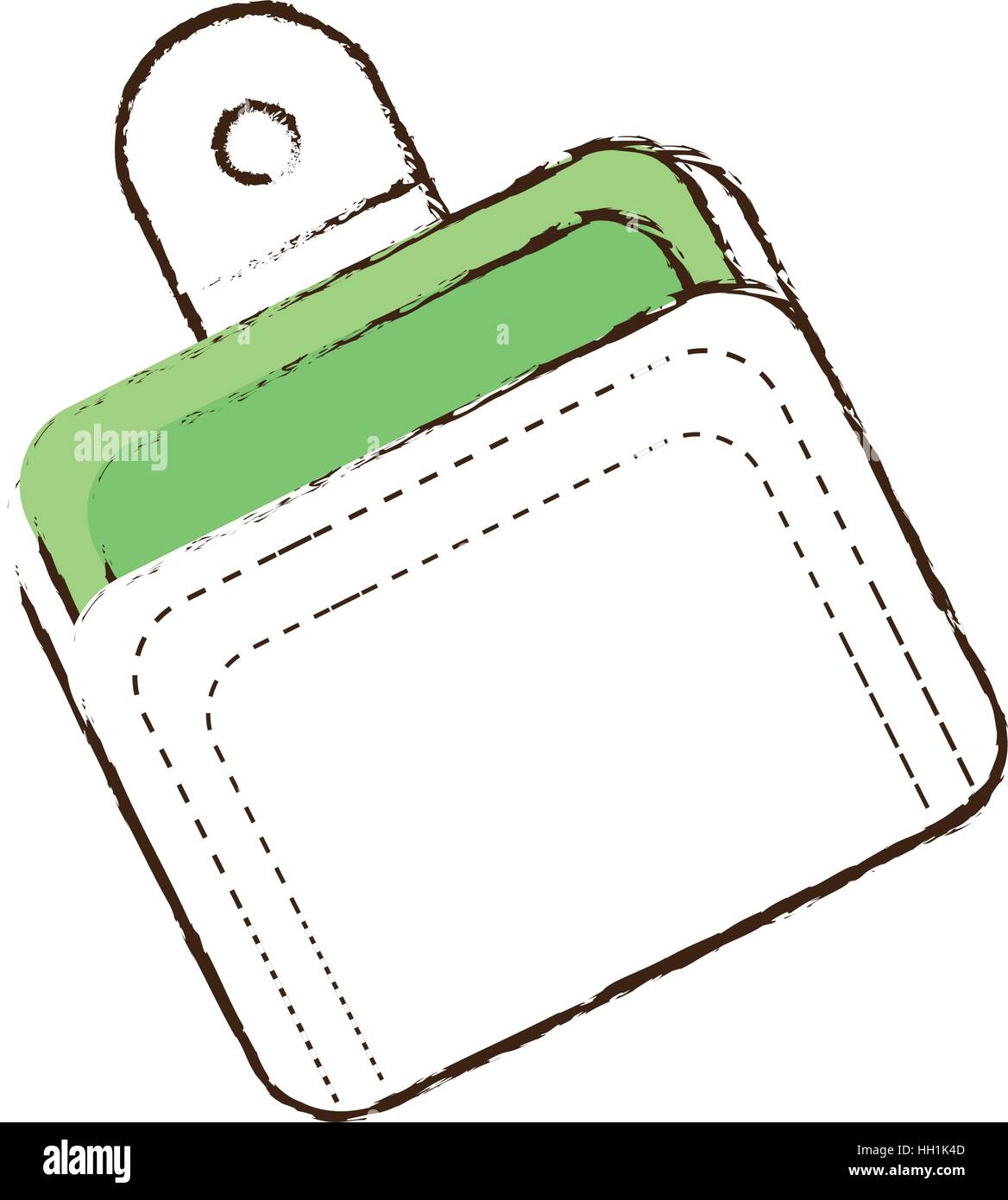 Sketch wallet argent comptant devise Illustration de Vecteur