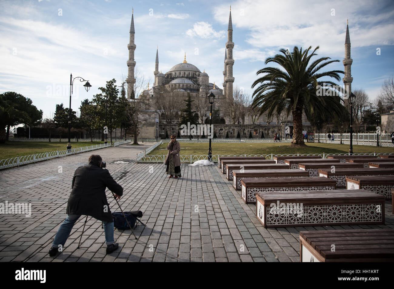 La Mosquée Bleue (Sultanahmet) à Istanbul, Turquie. Banque D'Images