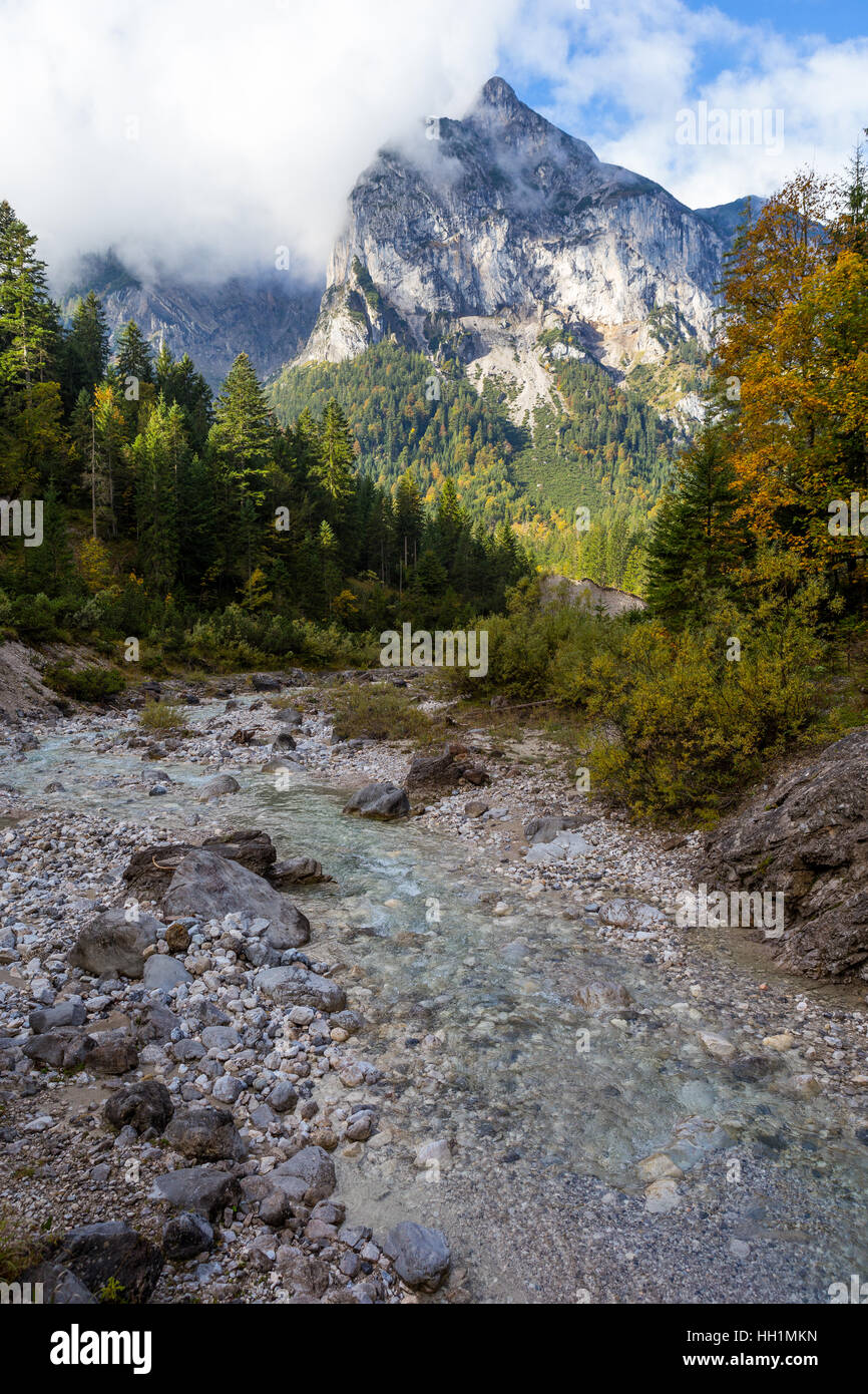 Eng Plumsjoch et dans les montagnes du Karwendel Banque D'Images