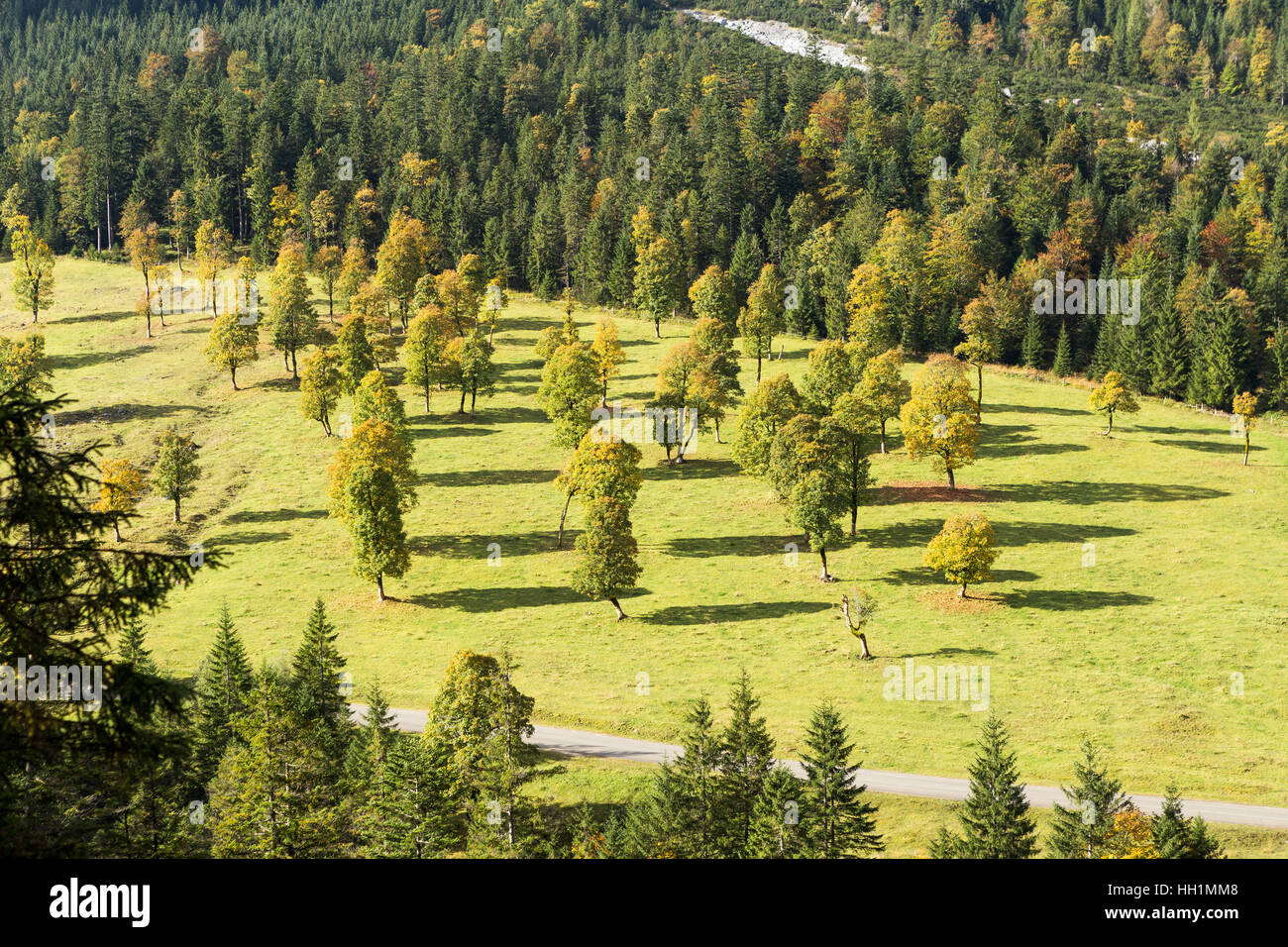 Eng Plumsjoch et dans les montagnes du Karwendel Banque D'Images