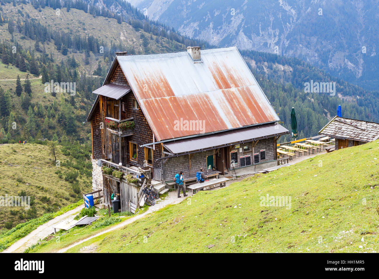 Eng Plumsjoch et dans les montagnes du Karwendel Banque D'Images