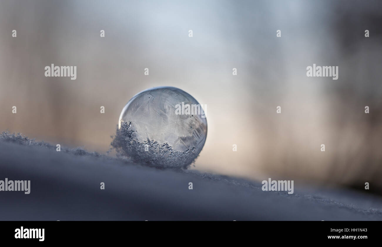 Bulle de savon congelé Banque D'Images