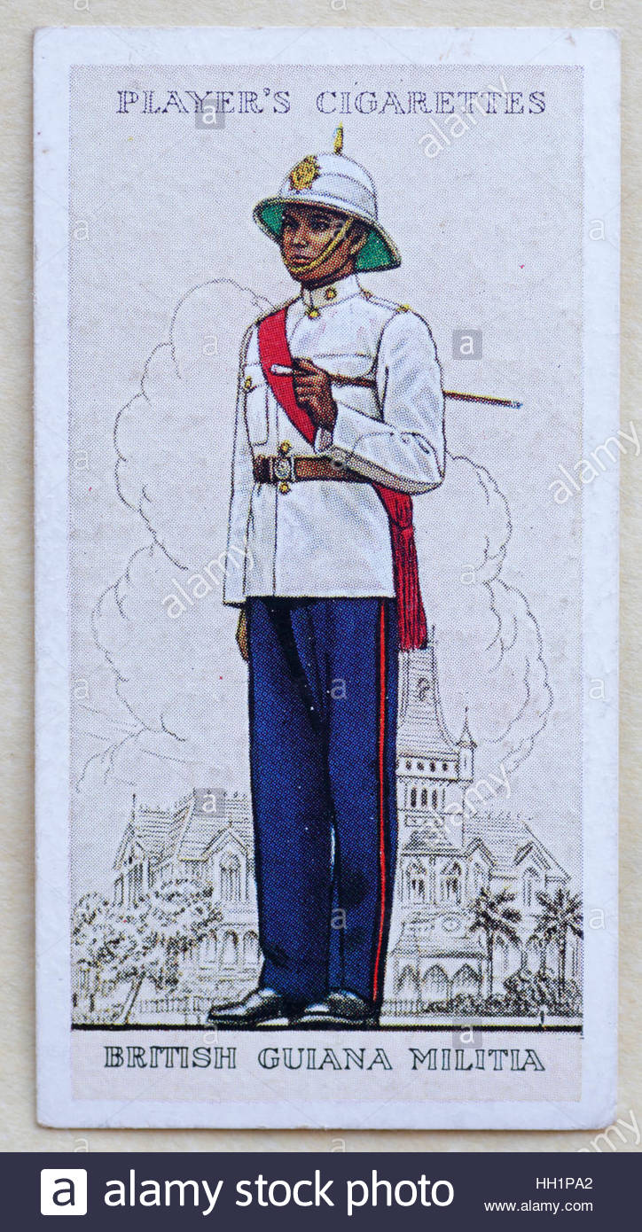 Guyane britannique en uniforme de la Milice Banque D'Images
