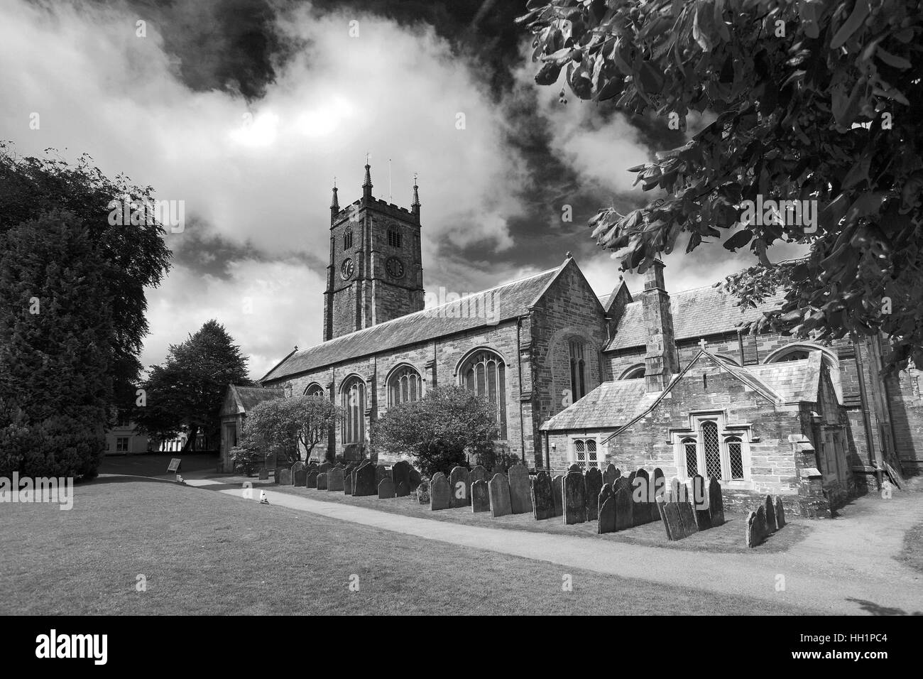 Église St Eustachius, ville de Tavistock, Dartmoor National Park, Devon, England, UK Banque D'Images