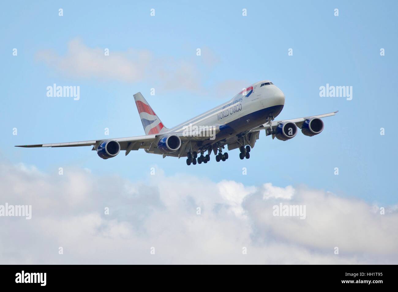 Un British Airways World Cargo Boeing 747-8 Banque D'Images