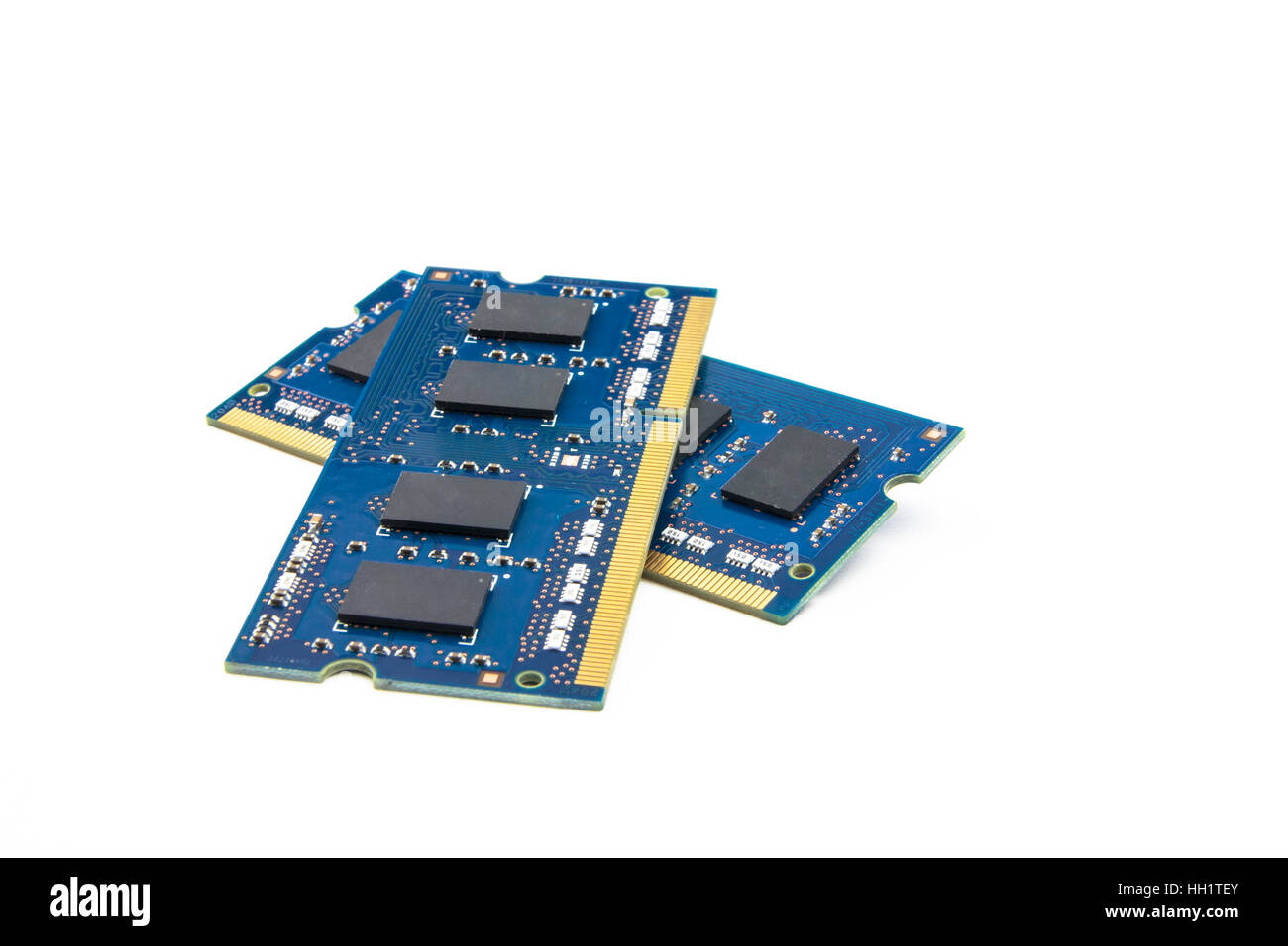 Deux modules de mémoire vive sur le dessus de l'autre Banque D'Images