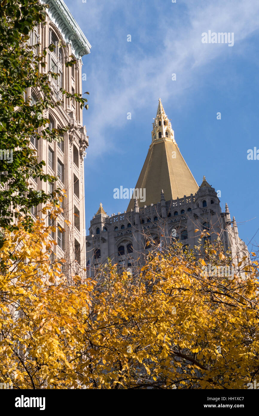 Tour d'or de New York, siège de l'assurance-vie, NYC, USA Banque D'Images