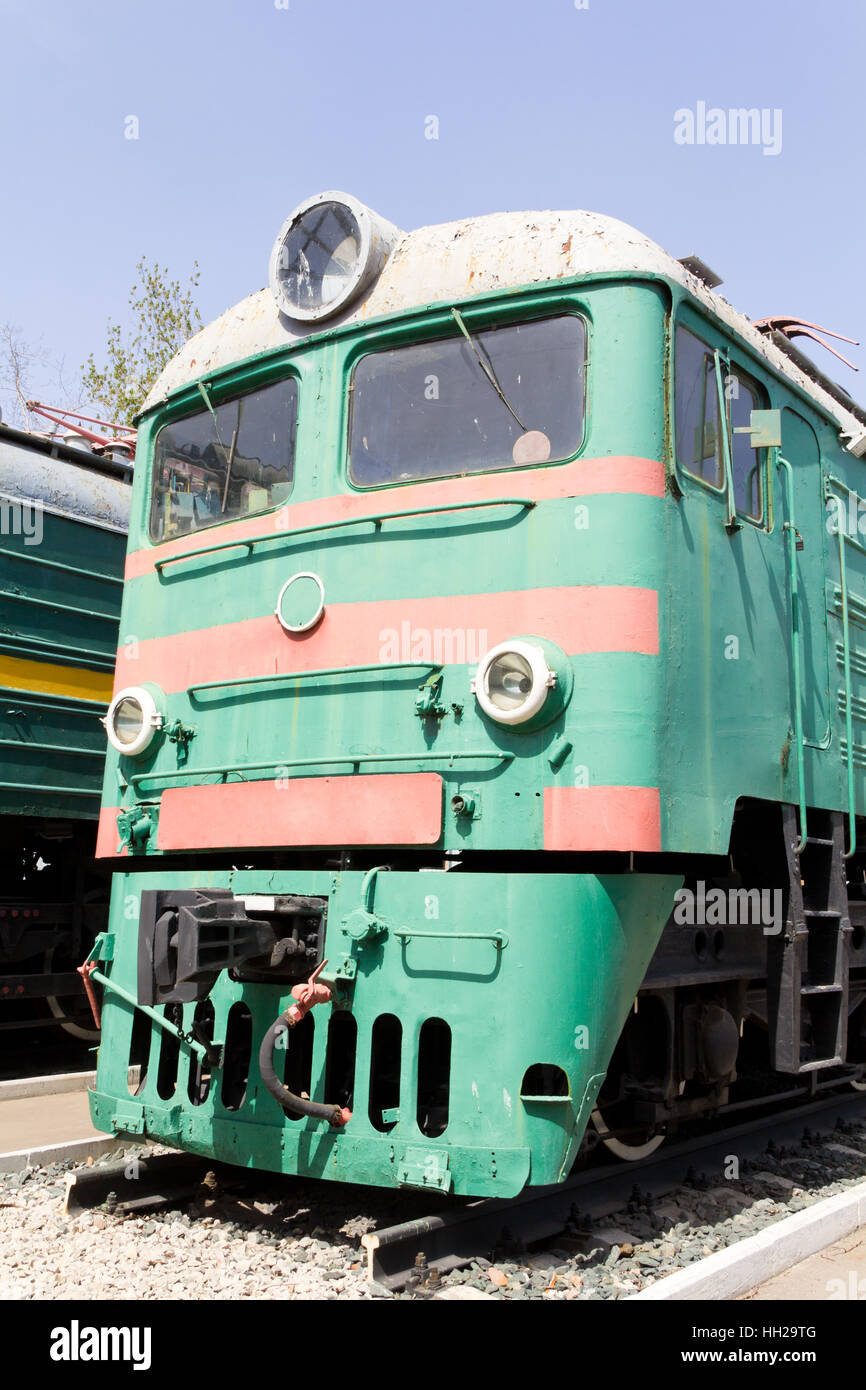 Photo de locomotive de chemin de fer russe à Samara Banque D'Images Photo de locomotive de chemin de fer russe à Samara Banque D'Images
