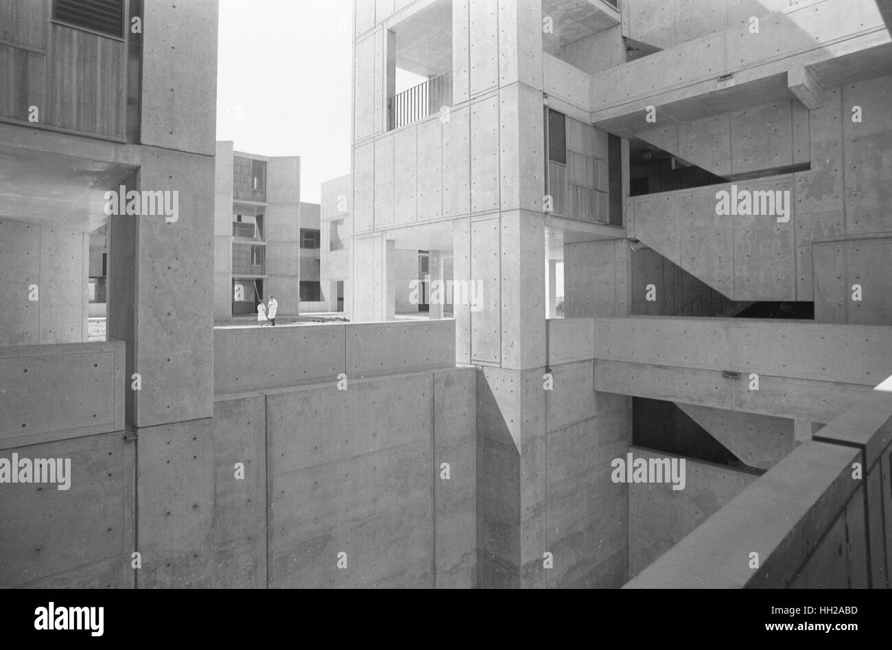 Détail de l'architecture à l'Institut Salk Banque D'Images