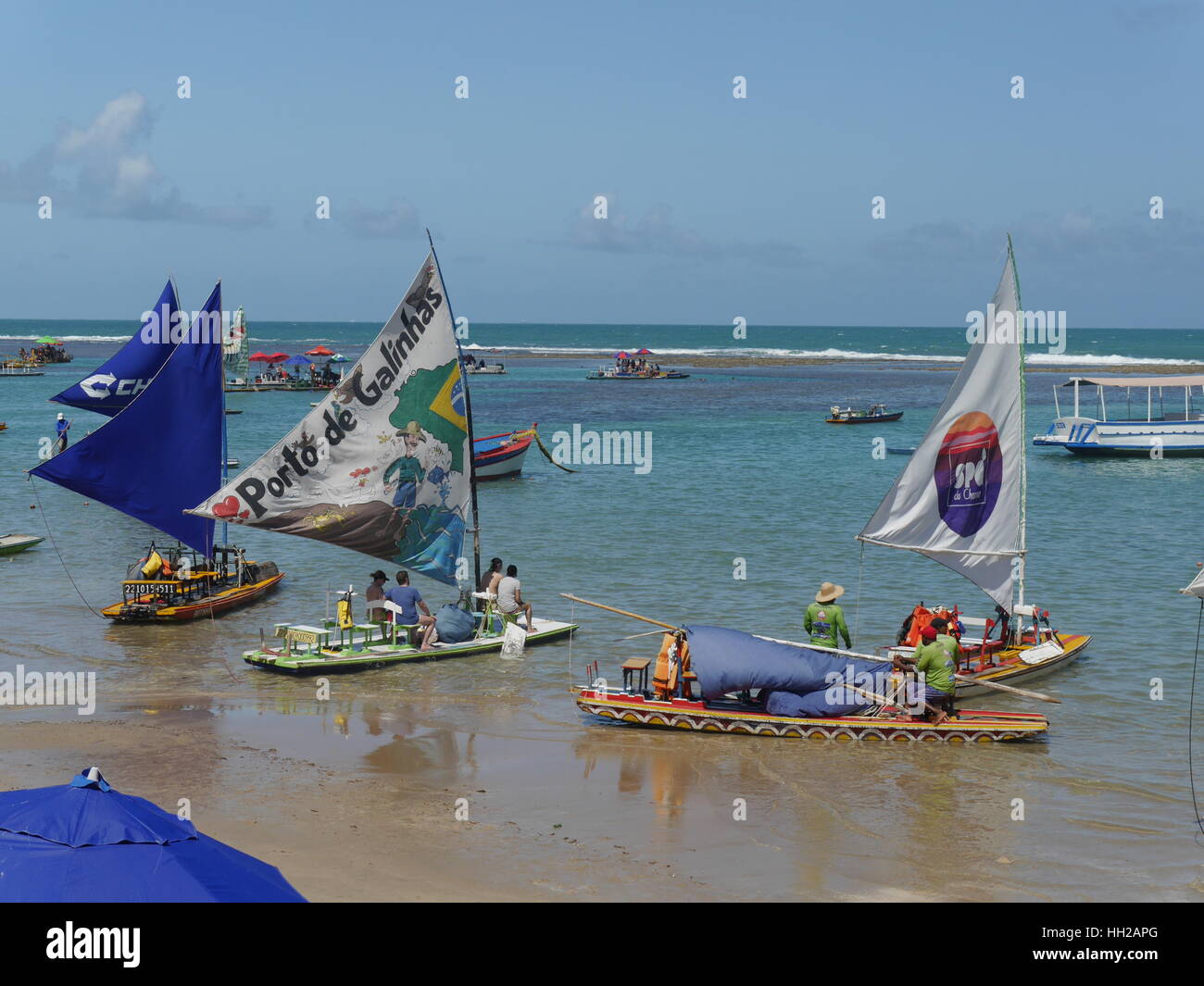 Jangadas à Porto de Galinhas Banque D'Images