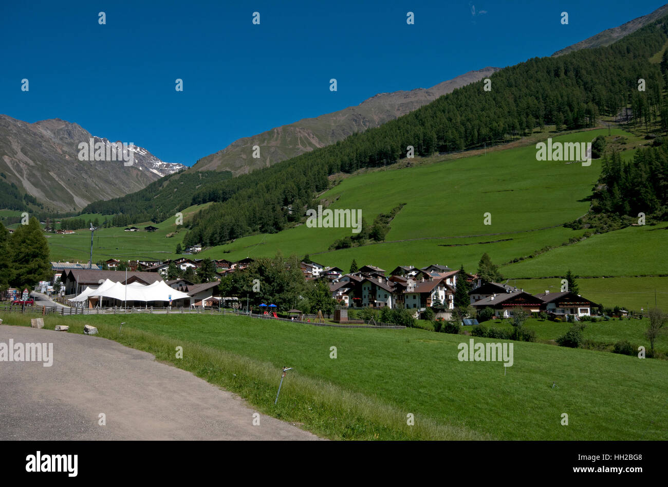 Madonna di Senales (Unser Frau), Val Senales () Schnalstal, Trentin-Haut-Adige, Italie Banque D'Images