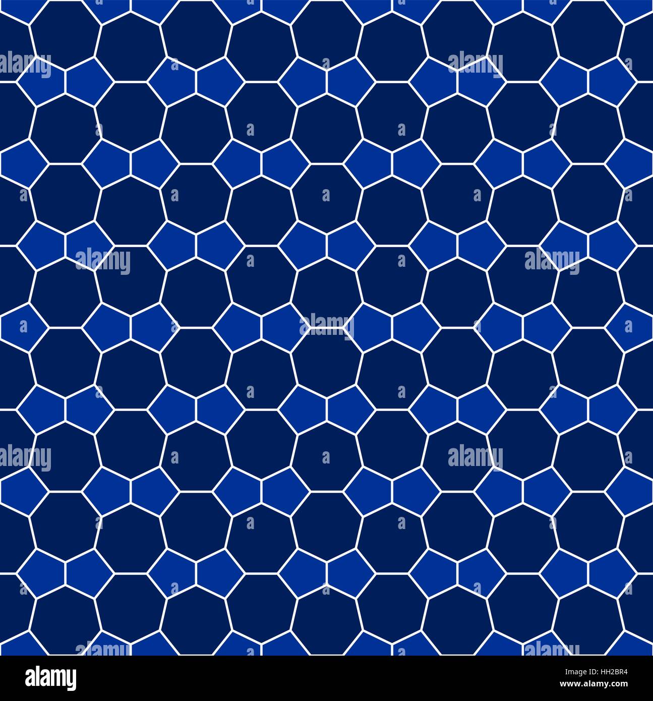 Heptagone et pentagon tile seamless pattern - vecteur répétant modifiable fond papier peint (bleu) Illustration de Vecteur