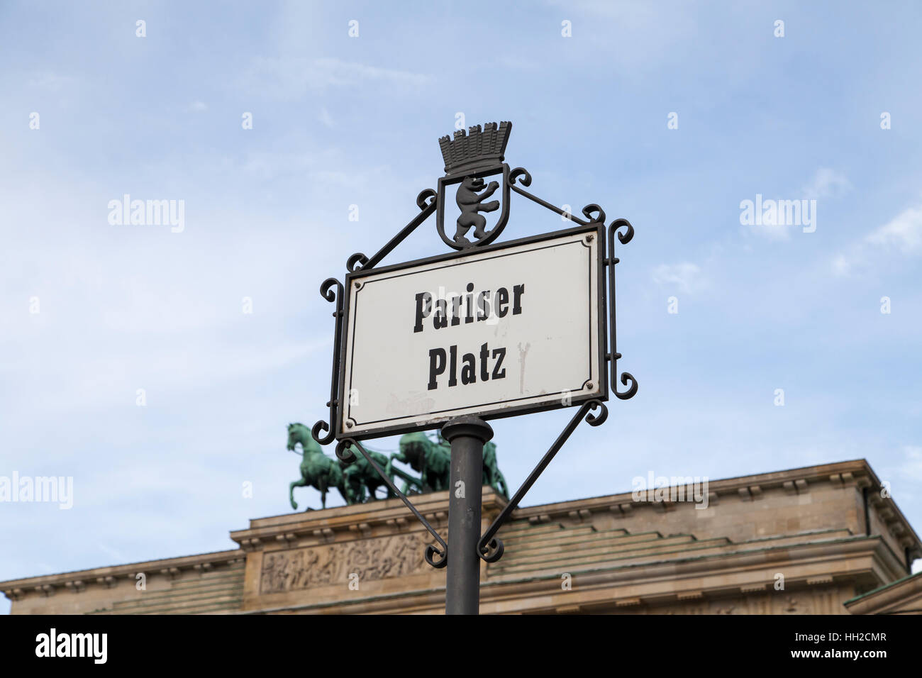 La place Pariser chanter à Berlin à Brandebourg Banque D'Images