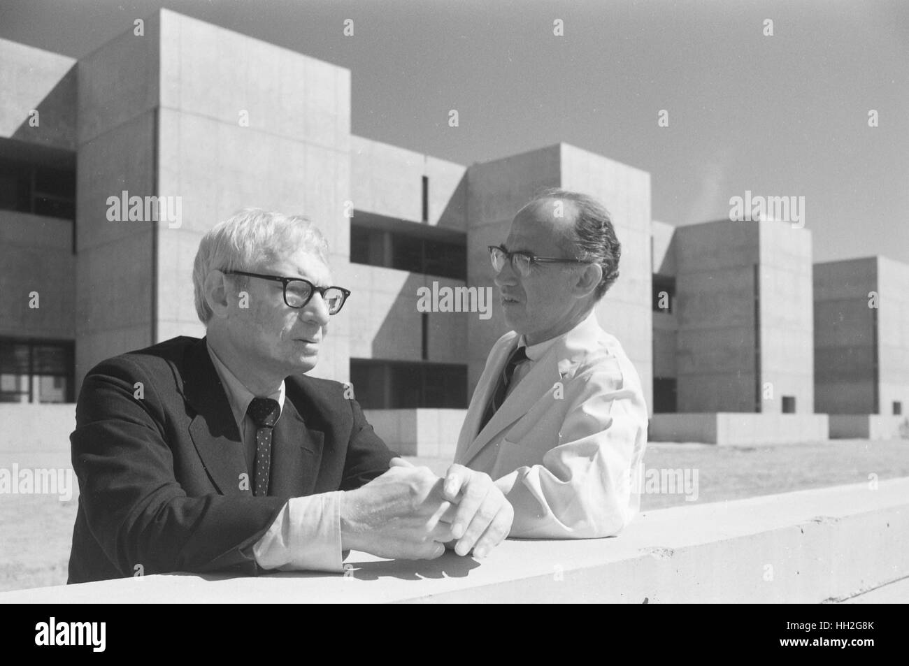 Louis Kahn au Salk Institute, septembre 1966. Banque D'Images