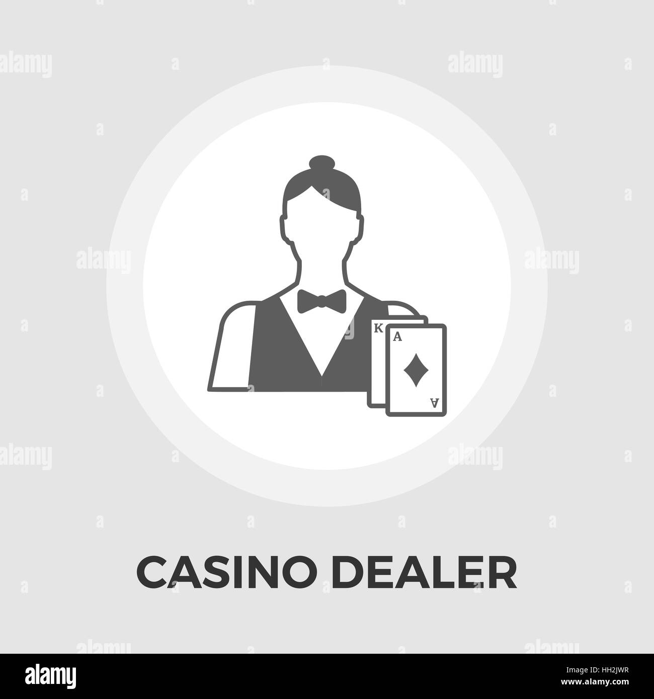 L'icône Casino Dealer vecteur. L'icône de la télévision isolé sur fond blanc. Fichier EPS modifiables. Vector illustration. Illustration de Vecteur
