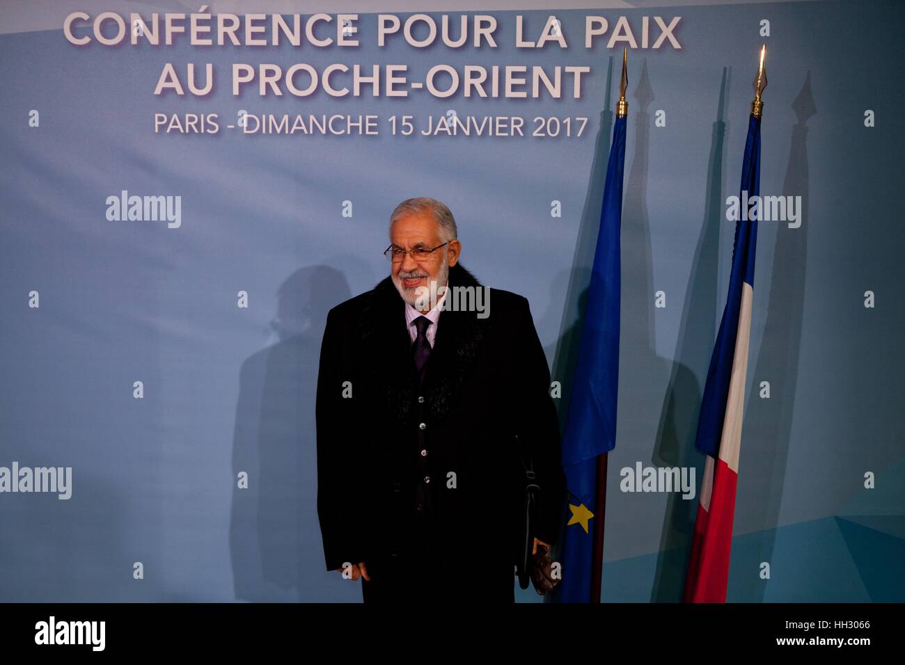 Paris, France. 15 Jan, 2017. Personnalités politiques assister à la Conférence de paix au Moyen-Orient, Paris, France. Sommet international. 7O pays ont participé au sommet. Credit : Ania Freindorf/Alamy Live News Banque D'Images