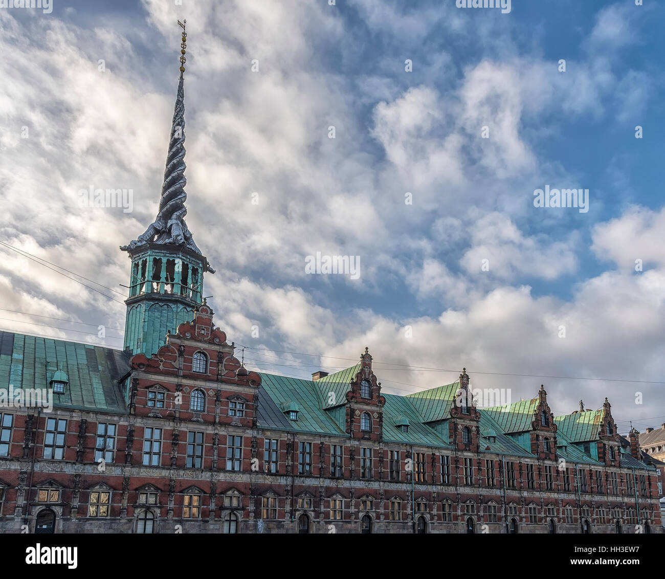 Borsen est un bâtiment dans le centre de Copenhague et est la plus ancienne bourse en Danemark. Banque D'Images