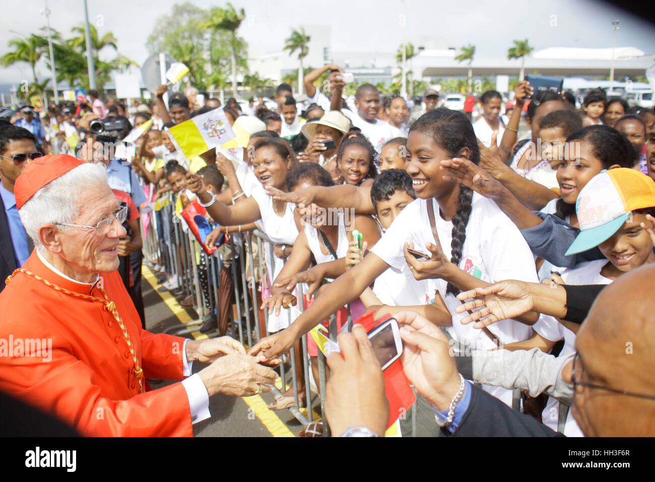 Le Cardinal Maurice Piat (né le 19 juillet 1941) est un catholique mauricien Banque D'Images