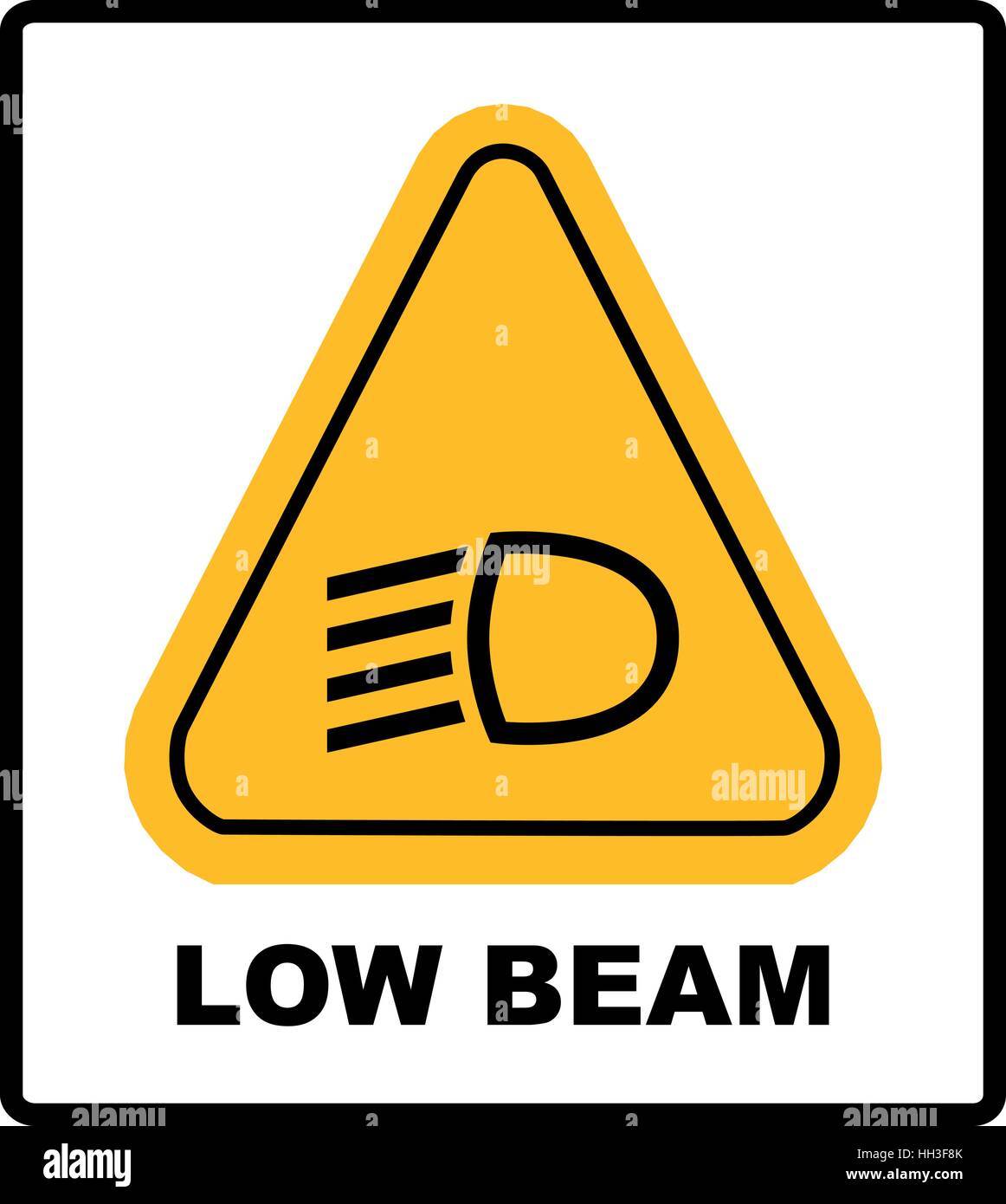 Tableau de bord isolé vecteur signe avec description. croisement en symbole triangle jaune isolé sur blanc pour road Illustration de Vecteur
